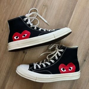 CONVERSE CHUCK TAYLOR ALL STAR 70 HI X COMME DES GARÇONS PLAY BLACK MEN’S 10